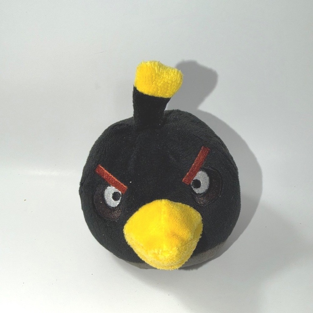 Rovio Angry Birds Bomb Black Bird Plush 5 Inch Stuffed Toy Game Character